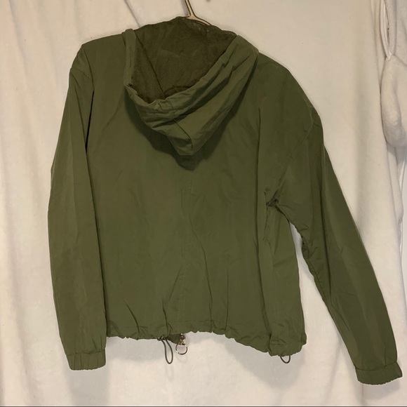 Olive Forever 21 Hooded Pull Ring Jacket - Picture 6 of 14